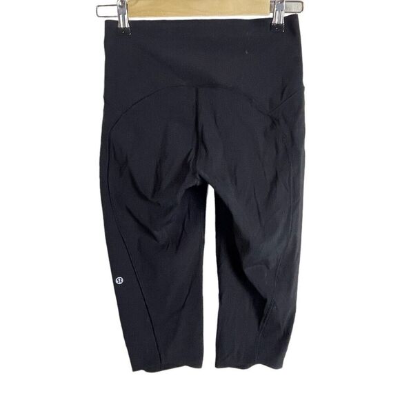Lululemon Women's Size 6 Black‎ High Waist Cropped Tummy Control Legging - Picture 3 of 6